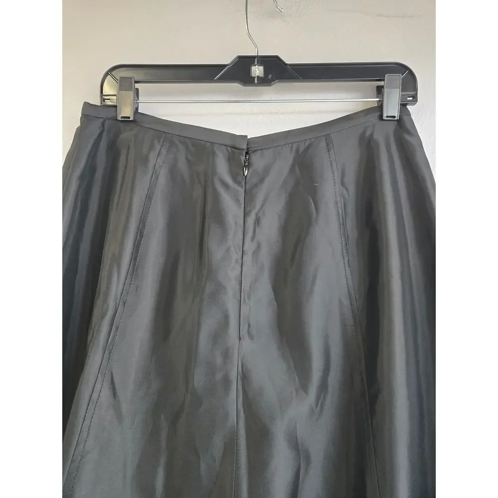 Vintage Cache Y2K Black Acetate Maxi Skirt Goth Whimsigoth 12 - Picture 4 of 7
